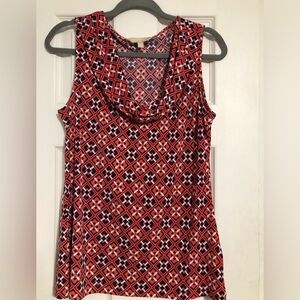 Banana Republic geometric cowl‎ neck tank top women’s size medium